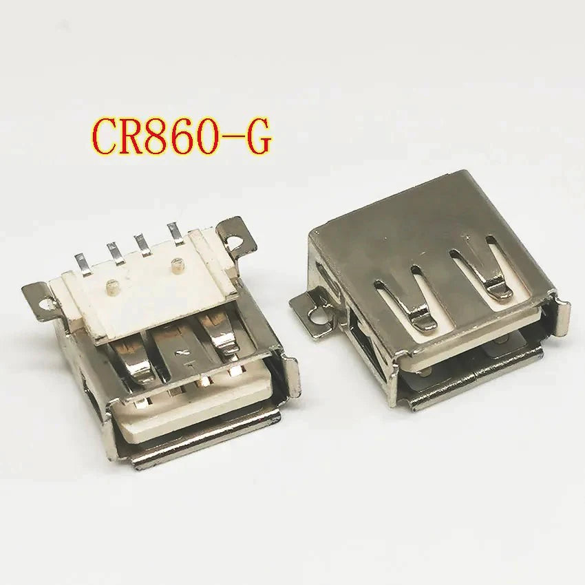 10/30/50PCS USB 2.0 4Pin A Type Female Socket Connector G54 2 Feet 90 Degree Data Transmission Charging