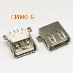 10/30/50PCS USB 2.0 4Pin A Type Female Socket Connector G54 2 Feet 90 Degree Data Transmission Charging