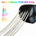 6mm 2835 S Led Strip Bendable DIY Neon Tape Light DC12V 120LED/m for DIYNeon Sign Letter Flexible Foldable String Lamp