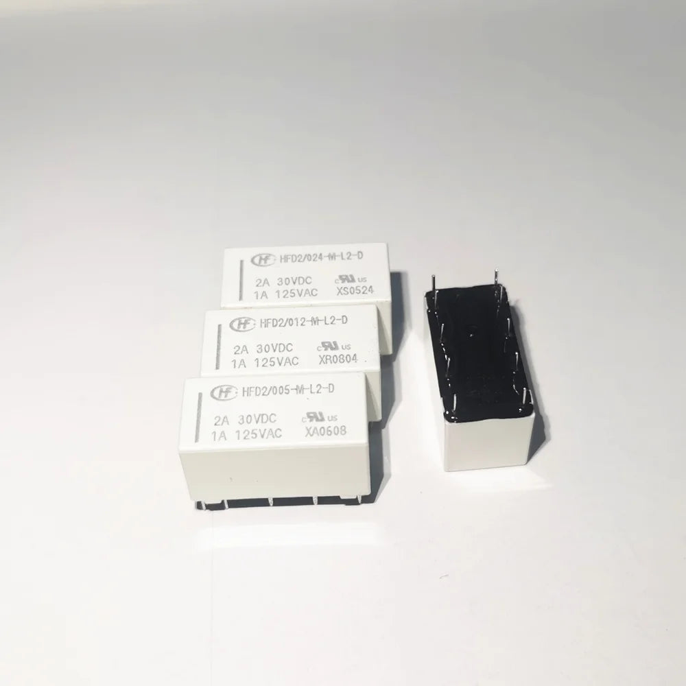 2PCS/Lot Magnetic Latching Relay HFD2/005-M-L2-D HFD2-005-M-L2-D HFD2-012-M-L2-D HFD2-003-M-L2-D HFD2-024-M-L2-D 10pin 5V