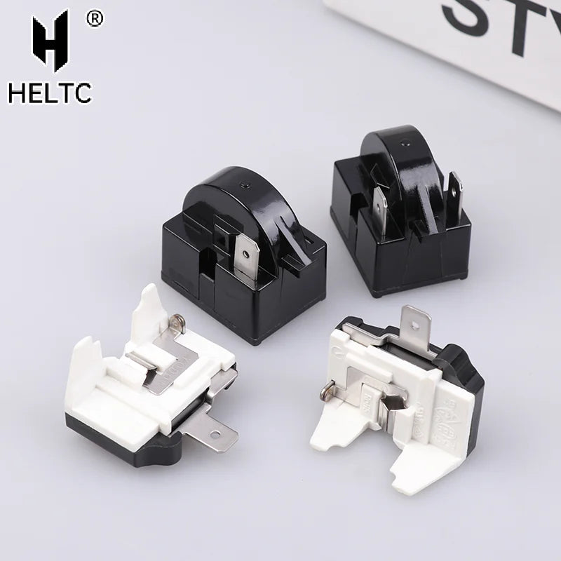 Refrigerator Compressor PTC Start Relay Refrigerator Starter Overload Protector 1/2 Pin 15 Ohm 1/6H Replacement Protector