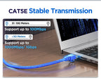 AMPCOM CAT5E RJ45 Connector Non-Pass Thru 8P8C Modular Ethernet Cable RJ45 Ends Ethernet Cable Crimp Connectors UTP Network Plug