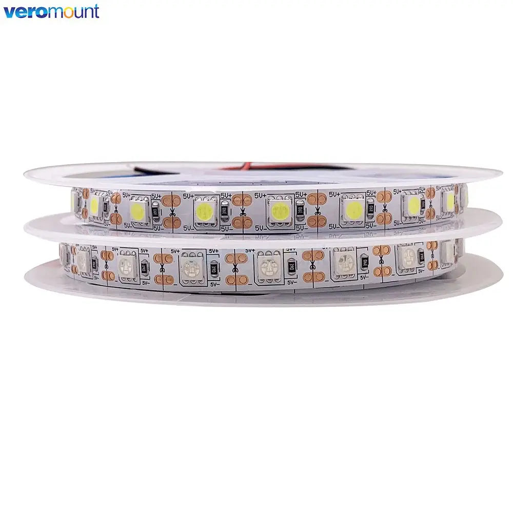 5m DC5V 12V 24V SMD 5050 LED Strip Light TV Backlight IP20 IP65 Waterproof  Cool Warm White 4000K RGB Tape Ribbon for Decoration