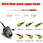 RG316 Cable N Female To SMA Male Extension Conncetor N Type L16 To RPSMA Crimp for RG-316 Pigtai Low Loss Coax Copper Brass