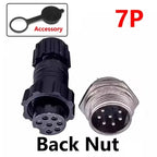 5/20Sets GX16 Aviation Connector M16 Waterproof Back Nut Docking Male&Female Plug And Socket 2/3/4pin 5pin 6pin 7pin 8pin 9pin