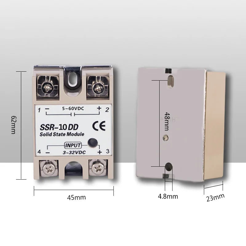 Rele 12V Relay Solid State SSR Module 5V 24Vdc Voltage 24V Relè Switch Relé 12 V 3V Reley Contactor Heatsink 40 DD 10A 40A DC