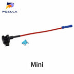 12V Mini Small Medium Size Car Fuse Holder Add-a-circuit TAP Adapter with 10A Standard ATM Blade Fuse Take Electrical Appliances