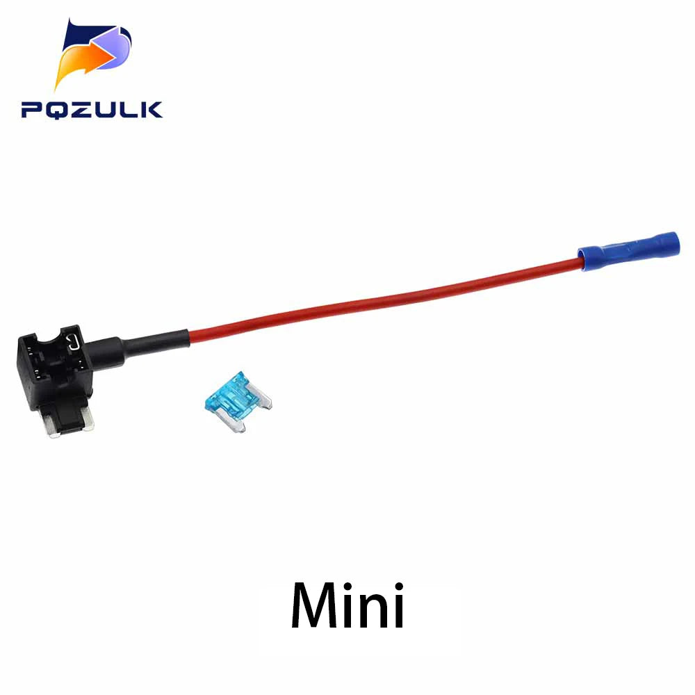 12V Mini Small Medium Size Car Fuse Holder Add-a-circuit TAP Adapter with 10A Standard ATM Blade Fuse Take Electrical Appliances