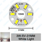 10PCS DC5V Round LED Lamp Panel 3W 5W 10W SMD5730 SMD2835 Warm White Highlight Round Round Aluminum LED Lamp Panel