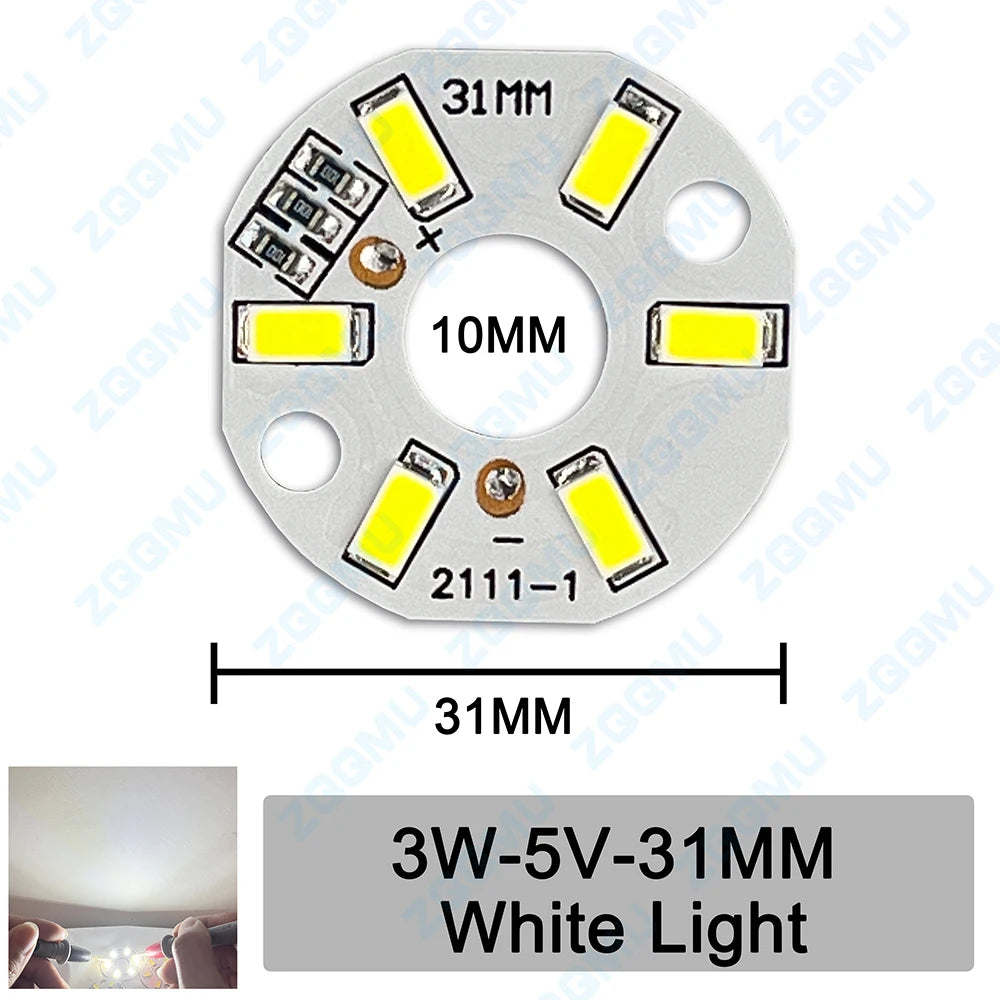 10PCS DC5V Round LED Lamp Panel 3W 5W 10W SMD5730 SMD2835 Warm White Highlight Round Round Aluminum LED Lamp Panel