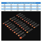 300/960PCS Ceramic Capacitor Kit 2pF-0.1uF Direct Insertion Assorted Set Electronics Components DIY Sample Pack