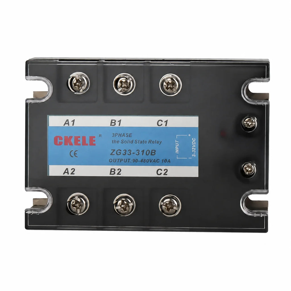 CKELE ZG33 3 Phase Solid State Relay SSR 10A 25A 40A 50A 60A 80A 100A 120A DC 3-32V Control AC 90-480V 380VAC