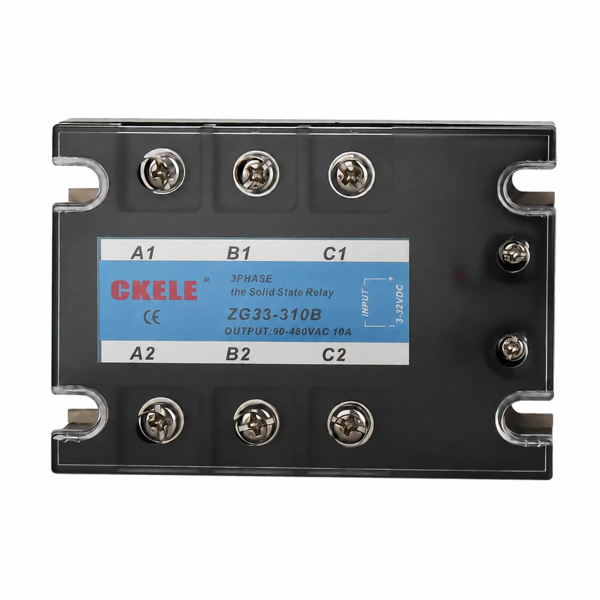 CKELE ZG33 3 Phase Solid State Relay SSR 10A 25A 40A 50A 60A 80A 100A 120A DC 3-32V Control AC 90-480V 380VAC