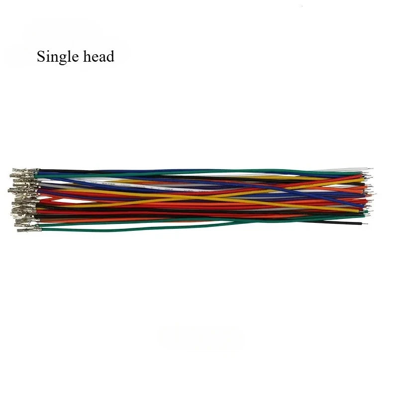 100PCS MX3.0 Male Female Terminal Single head 1007-20AWG Line Wire Tail Tinned Single Wire Harness Length 20CM