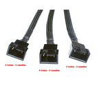 1Pcs PWM Fan Splitter 4pin Adapter Cable 1 To 4/3/2/1 Ways PWM Fan Splitter Extension Power Cable Connector Y Splitter Black