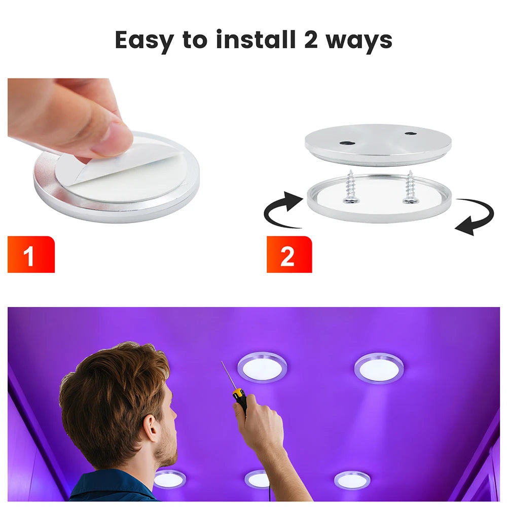 1 2 3 5 6 8 Lihgts RGB LED Cabinet Light 12V WiFi Bluetooth 24Key 44Key Remote Control Power Kit for Kitchen Wardrobe Lighting