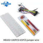 MB-102 Breadboard 400 830 Point Solderless PCB Bread Board Jumper Wire Cable Test Develop DIY for Arduino Kit