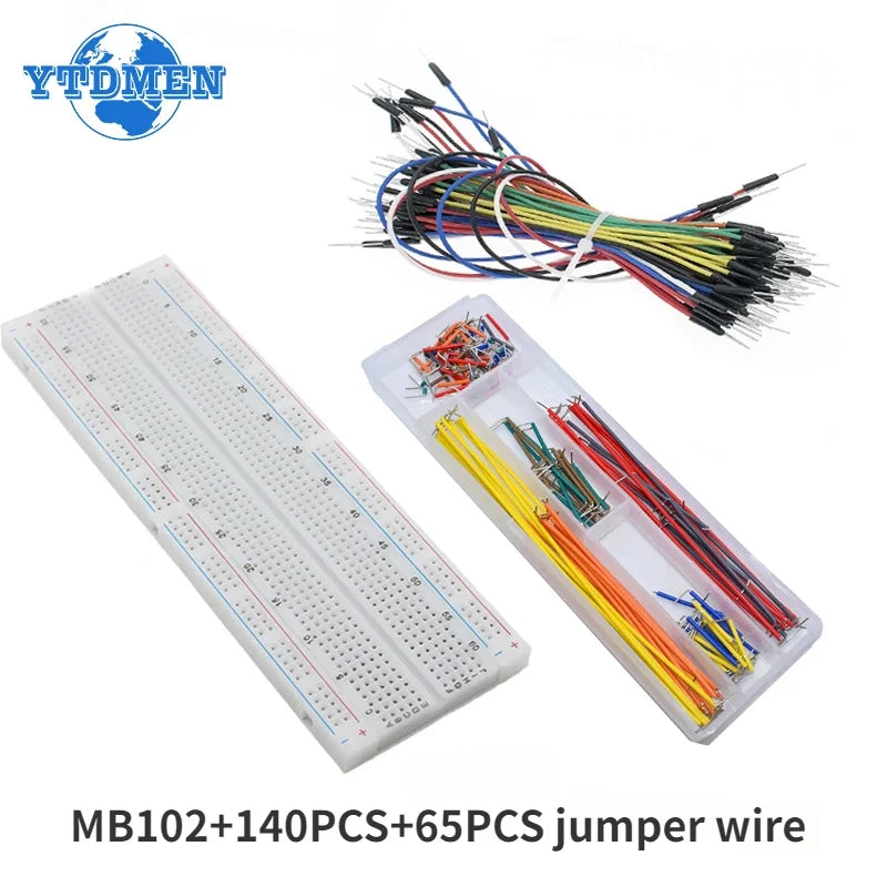 MB-102 Breadboard 400 830 Point Solderless PCB Bread Board Jumper Wire Cable Test Develop DIY for Arduino Kit
