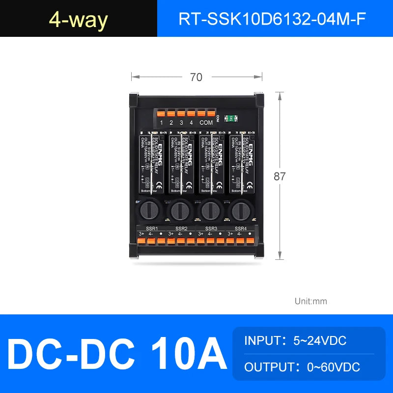 ENMG Solid State Relay Module 5-24V DC Solid State Non-Contact Relay Module DC Control AC/DC 220V Wide Voltage Constant Current