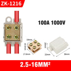 High Power Branch Terminal Quick Wire Connector Terminal Block 400V Electrical Cable Junction Box ZK-306 T-Type Wiring Terminal