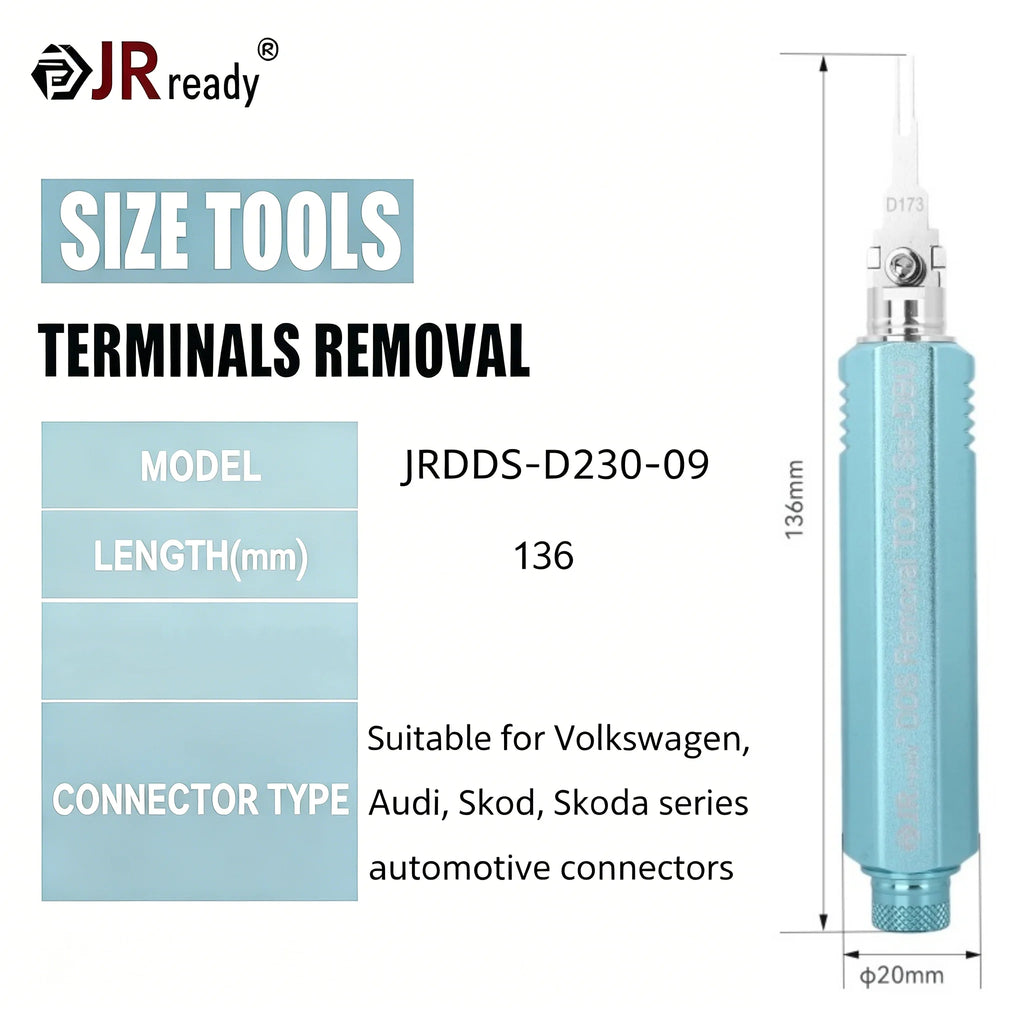 JRready JRDDS Series Terminal Tool Suitable For 5557/5559/Molex MX/AMP MCP 1.5K Connectors & VW/Audi/Skoda Automotive Terminals