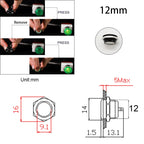 Mini Push Button Switch 12/16/19/22/25/30mm Electric Waterproof Power 12v Led Light Momentary Short Pressure Latching Fix On Off