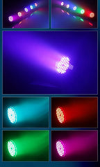 8PCS 60LED Par Light RGB Stage Light DMX512 Sound-Activated DJ Disco Light Wedding Festival Bar Atmosphere Light Audience Light