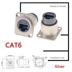 Metal D Type Module RJ45 CAT6&USB 2.0/3.0&Type C&HDMI-Jack Socket Through Network Panel Mounting Electronic Connector