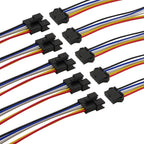 10pcs SM2.54  2/34/5/6Pin Male Female Plug Socket Wire Cable Connector LED Strip DC Power Cable Lenght 10/15/20/30cm 22AWG