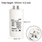 1Pcs CBB60 Run Capacitor 8uF-80uF 450V AC Double Insert 50/60Hz Cylinder White for Air Compressor Water Pump Motor
