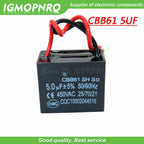 1pcs CBB61 starting capacitance AC Fan Capacitor 450V CBB Motor Run Capacitor 1UF 1.2UF 1.5UF 2UF 2.5UF 3UF 5UF 10UF  12UF 16UF