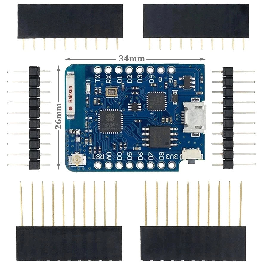 D1 Mini Pro 4M 16M Bytes External Antenna Connector Based ESP8266 ESP-8266EX CP2104 WIFI Development Board Micro NodeMCU