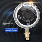 Low Pressure Adjustable Regulator Zinc Alloy 1"‑20UNF Propane Gas Low Pressure Adjustable Regulator Control Valve BBQ Grill