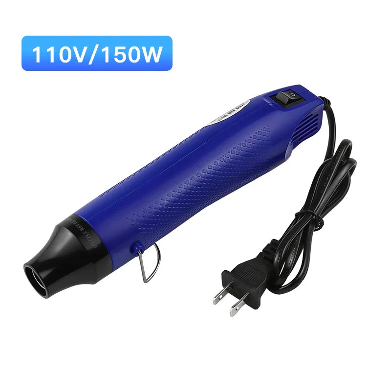 110V/220V Mini Heat Gun Hot Air Gun for Crafts Epoxy Resin Shrink Wraping, US/EU Plug, Multiple Colors Available