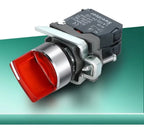 XB4 Knob Switch with Light 22mm 2/3Position Self Locking 1NO/2NO/1NO1NC Select Rotary Switch with LED 12V 24V 220V 10A Red Green