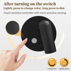 Motion Sensor LED Night Light Rechargeable Cordless Wall Lamp with Remote Control Touch Dimmable Magnetic Spotlight for Hallway
