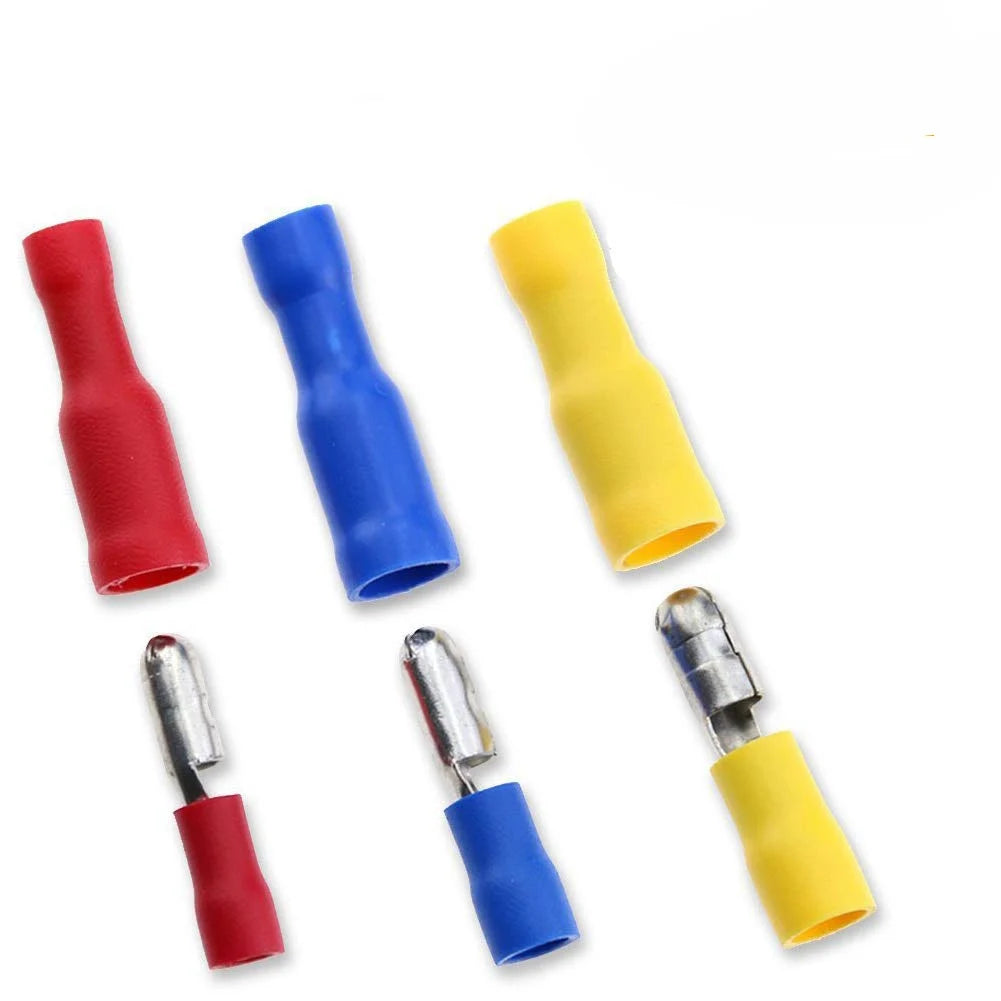 50-500PCS Assorted Female Male Bullet Butt Connector Insulated Crimp Wire Terminals Quick Splice Wiring Cable Plug for 22~10AWG