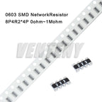 100pcs 0603 2*4 8P4R 2*4P 5% 0 ohm ~ 910K Network Resistor SMD array 2K 2.2K 4.7K 10K 22K 47K 100K 1M 1 10 100 220 470 ohms
