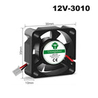 5010/4020/4010/3010 5V/12V/24V Cooling Turbo Fan Brushless 2Pin For 3D Printer Extruder DC Cooler Blower Part Plastic Fans
