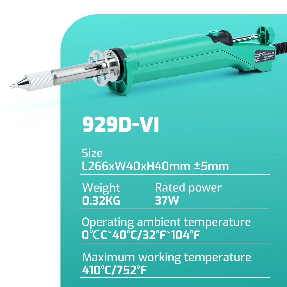 180W Desoldering Suction Tin YIHUA 929D-VI Electric Desoldering Iron Soldering Sucker Pen 929D-V Soldering Iron Welding Tools