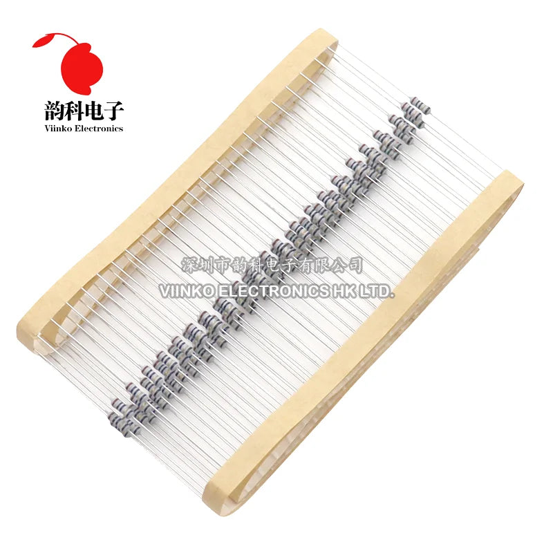 20pcs 1/4W 5% 0.25W Wire Wound Resistor Fuse Winding Resistance 0.5R 10R 0.5 1 2.2 3.3 3.9 4.7 5.1 10 ohm