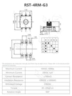 Rotary Code Switch SMD Band Switch RST-10RM-PT Digital Dip Switch 10 position 0-9 coding RST-16RM-G3