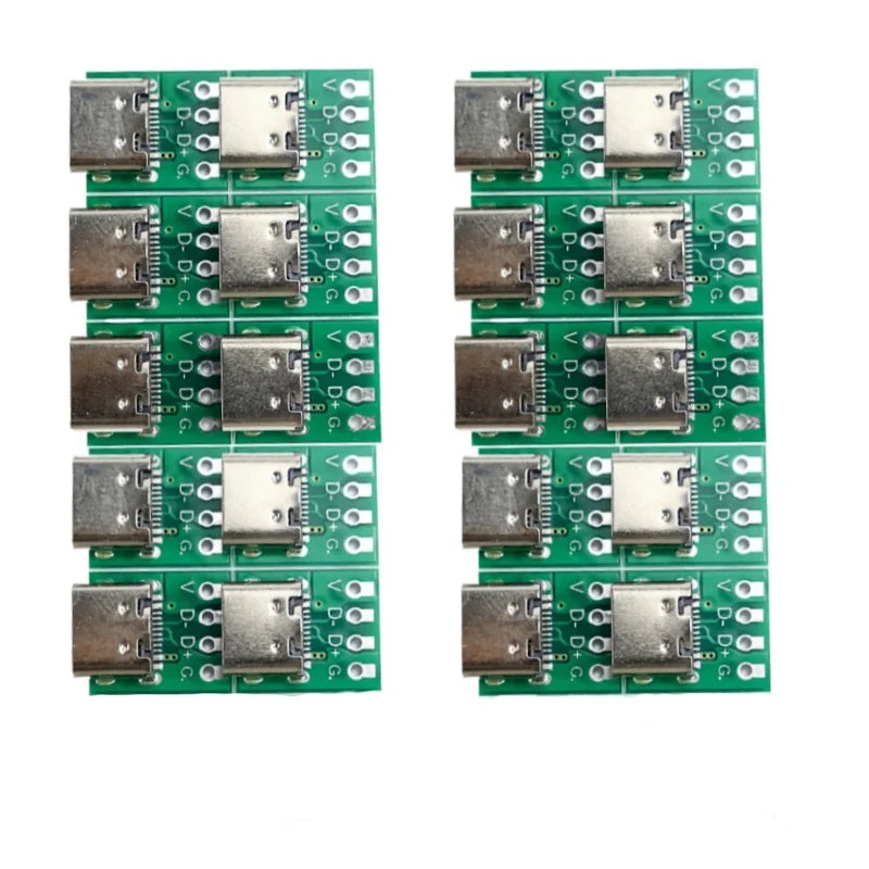 TYPE-C USB 3.1 Type-C Connector Test PCB Board Plate Adapter Socket For Data Line Wire Cable Transfer