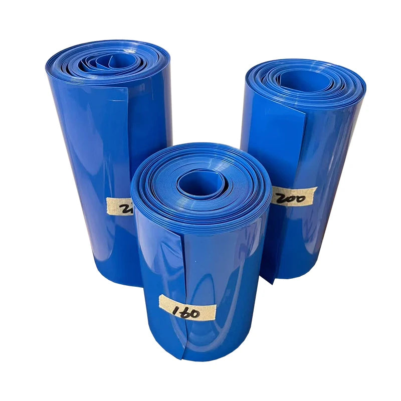 1kg Blue PVC Heat Shrink Sleeve Roll 110-450mm Wide Insulating Film for DIY Lithium Battery Pack Assembly