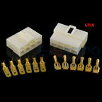 6.3MM 1/2/3/4/6/8/9/12/14/21 PIN Automotive Electrical Connector Cable Terminal Plug Kits Motorcycle For Ebike Car Terminal