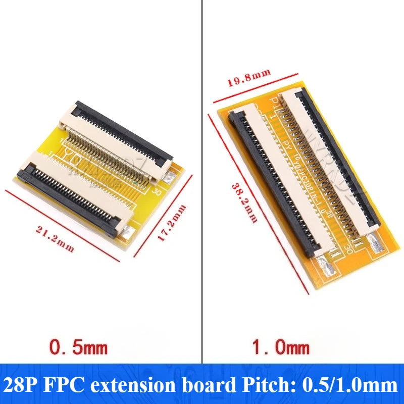1Pcs FPC FFC Flexible Flat Cable Extension Board/Terminal Board Adapter 1.0mm Spacing 4 5 6 8 10 12 14 15 16 22~60 Pin Connector