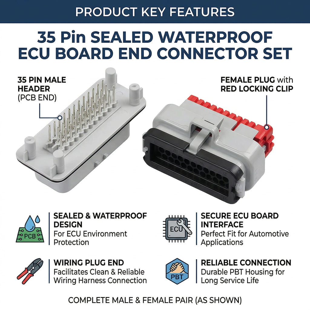 1PCS ECU Controller 35Pin Positions AMPSEAL PCB Mount Housing Plug Header Vertical Male Connector 776228-1 770680-1 776164-1