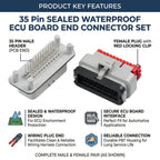 1PCS ECU Controller 35Pin Positions AMPSEAL PCB Mount Housing Plug Header Vertical Male Connector 776228-1 770680-1 776164-1