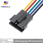 5PCS JST SM 2/3/4/5/6Pins 2.54MM Plug Male to Female Wire Connector Cable Pigtail Plug LED Connecting line 20cm Long