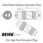 Monosaudio GX16 GX12 2Pin Female Socket Plug Wire Panel Connector with Plastic Cap Connector 5A 125V L88-93 Circular Aviation